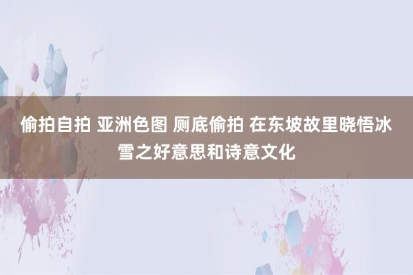 偷拍自拍 亚洲色图 厕底偷拍 在东坡故里晓悟冰雪之好意思和诗意文化