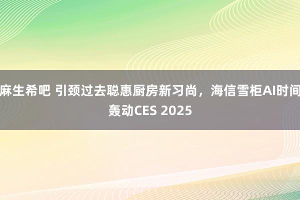 麻生希吧 引颈过去聪惠厨房新习尚，海信雪柜AI时间轰动CES 2025