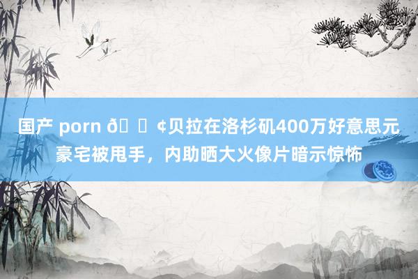 国产 porn 😢贝拉在洛杉矶400万好意思元豪宅被甩手，内助晒大火像片暗示惊怖