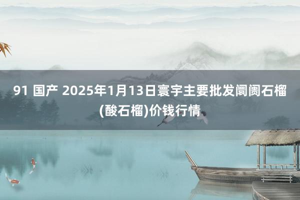 91 国产 2025年1月13日寰宇主要批发阛阓石榴(酸石榴)价钱行情