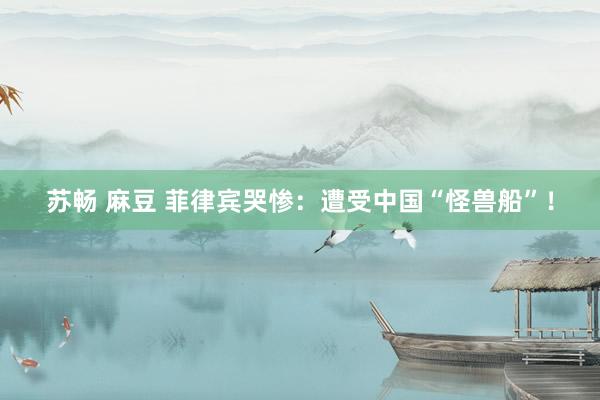 苏畅 麻豆 菲律宾哭惨：遭受中国“怪兽船”！