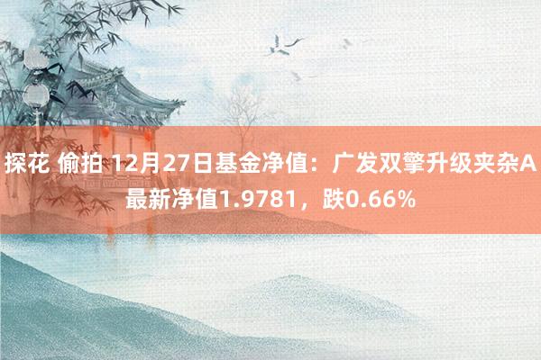 探花 偷拍 12月27日基金净值：广发双擎升级夹杂A最新净值1.9781，跌0.66%