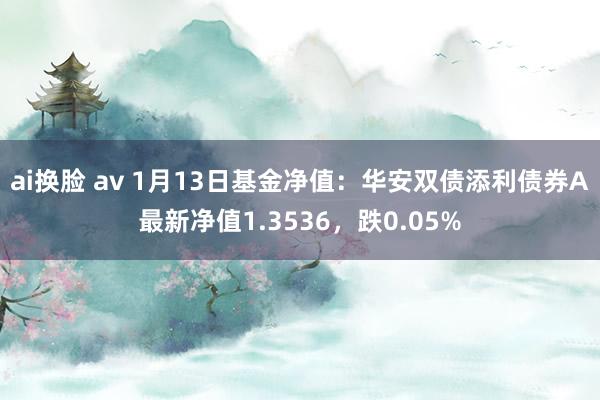 ai换脸 av 1月13日基金净值：华安双债添利债券A最新净值1.3536，跌0.05%