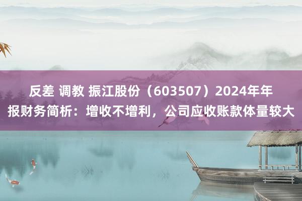 反差 调教 振江股份（603507）2024年年报财务简析：增收不增利，公司应收账款体量较大