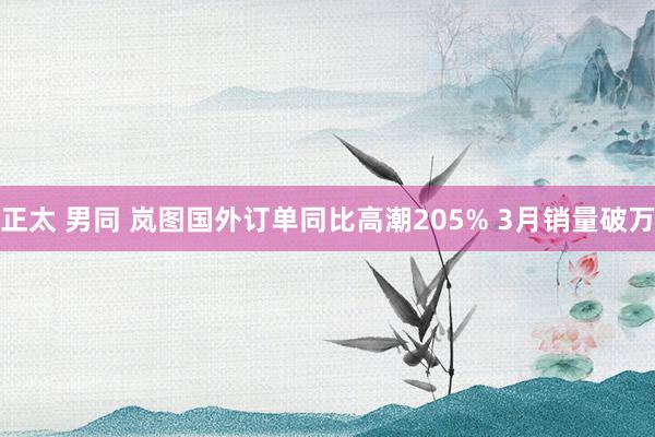 正太 男同 岚图国外订单同比高潮205% 3月销量破万