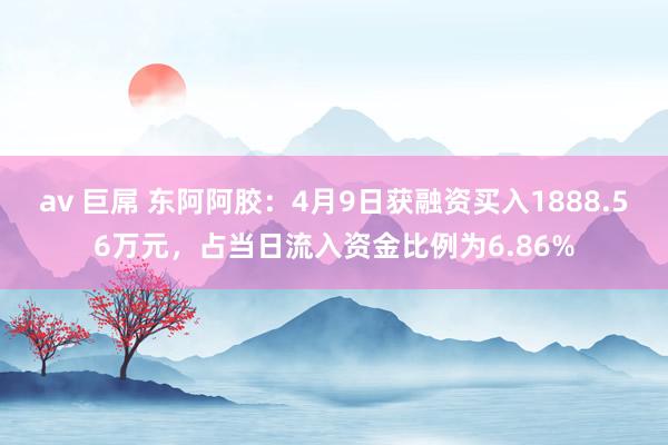 av 巨屌 东阿阿胶：4月9日获融资买入1888.56万元，占当日流入资金比例为6.86%