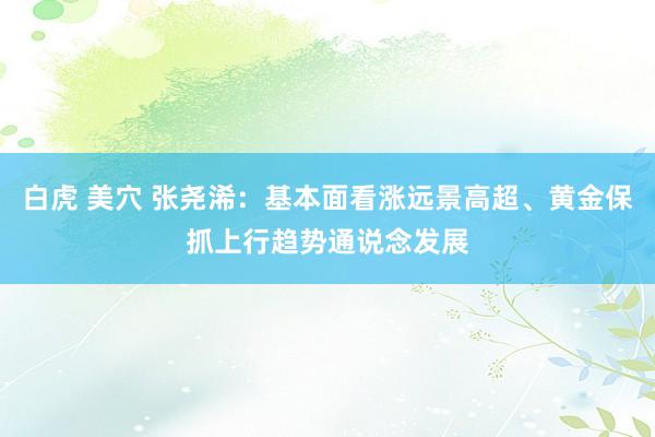 白虎 美穴 张尧浠：基本面看涨远景高超、黄金保抓上行趋势通说念发展
