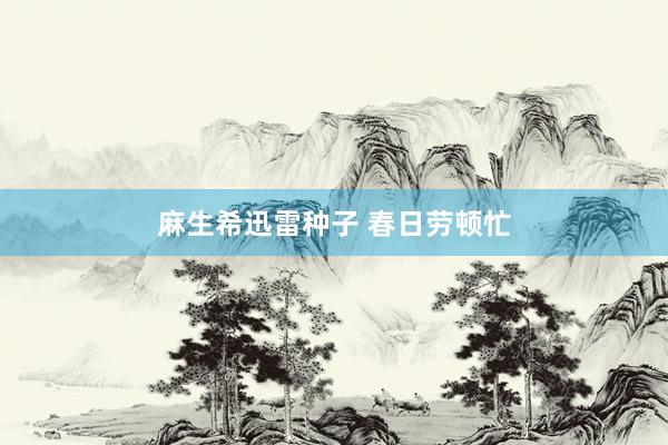 麻生希迅雷种子 春日劳顿忙