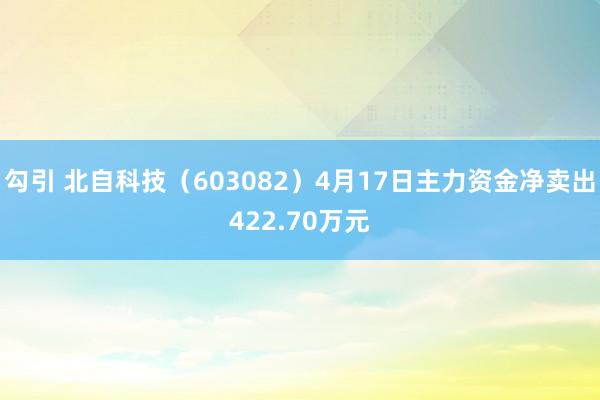 勾引 北自科技（603082）4月17日主力资金净卖出422.70万元