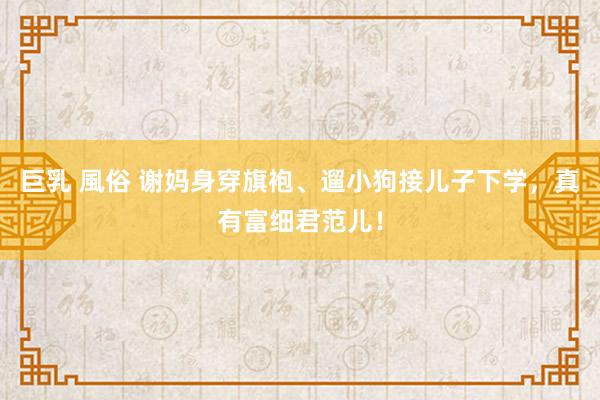 巨乳 風俗 谢妈身穿旗袍、遛小狗接儿子下学，真有富细君范儿！